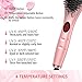 Ionic Straightening Brush, GLAMFIELDS Hair Straightener Brush with Anti-Scald, Anti Frizz, 30s Fast Ceramic Heating, Auto Temperature Lock & Auto-Off, Dual Voltage Straightening Comb for Home, Travel