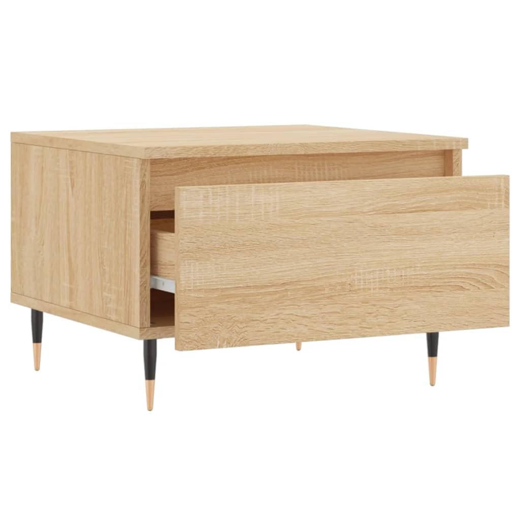 vidaXL Mesas de Centro 2 uds Madera ingeniería Roble Sonoma 50x46x35cm