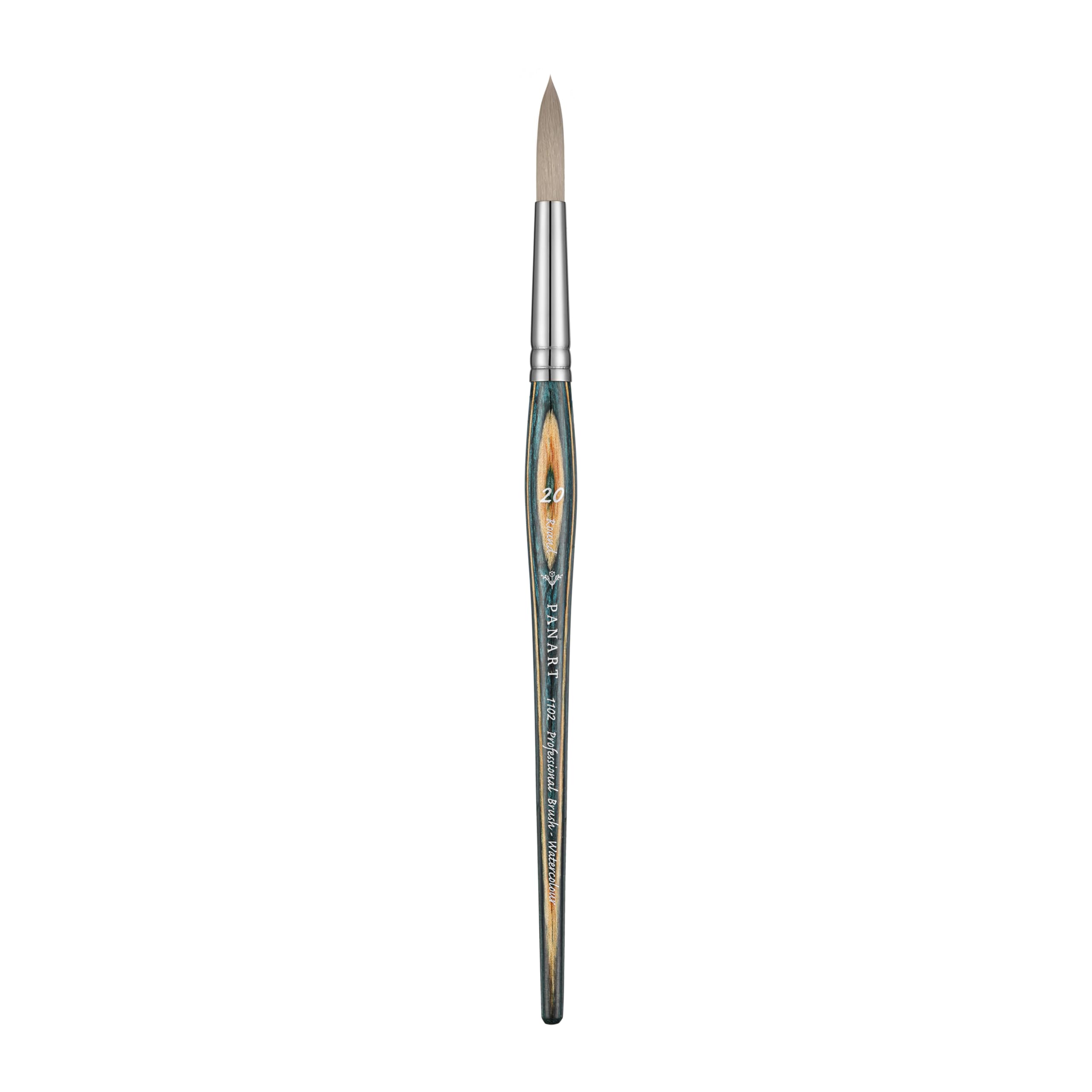 Pan Art Synthetic Fibre Round No. 20 – Detail & Wash Brush for Watercolour & Gouache – Reliable Brush for Students & Pros Paintbrush for Fine Art, Craft & Illustration – 1 Unit