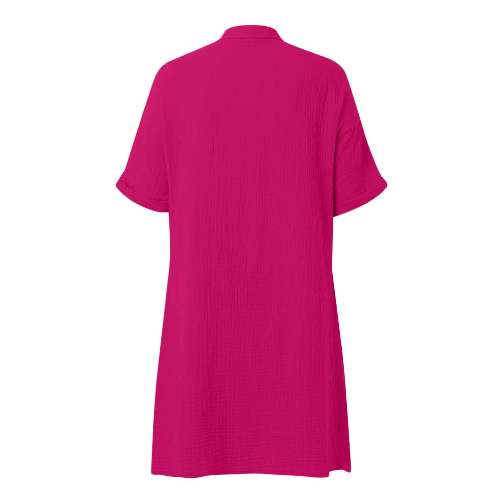 2026 Chemise décontractée Femme Coupe Ample Manches mi-Longues Confortable Tenue Quotidienne Tunique Polyvalente Toutes Saisons élégante boutonnée