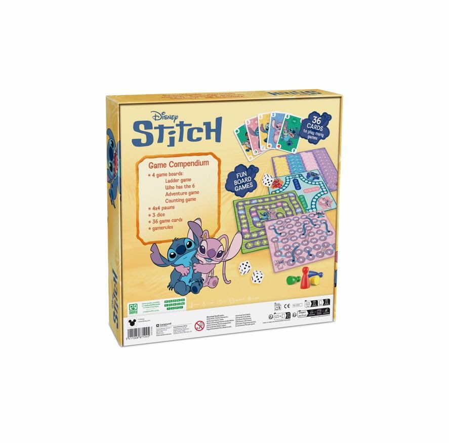 Shuffle Game Compendium - Disney Stitch, Yellow, 26.9 x 4.9 x 0.1 cm - Image 4