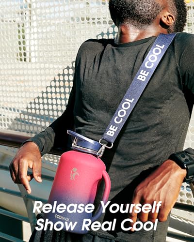 Image of Coolflask 64 oz Water Jug with Handle, Half Gallon Insulated Water Bottle