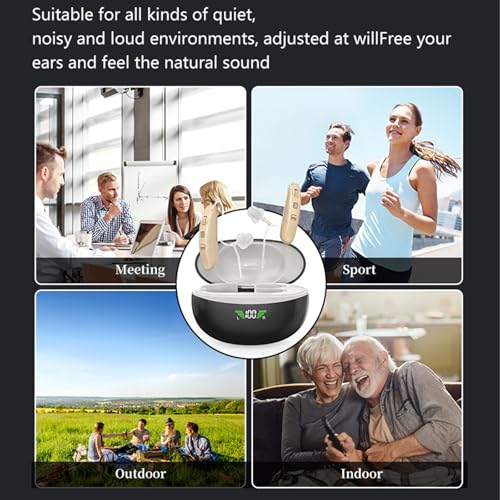 Hearing Aids (Not Amplifiers) Rechargeable 16-Chanels Digital Noise Cancellation Hearing Aids for Seniors Hearing Loss High Sound Quality - Image 3