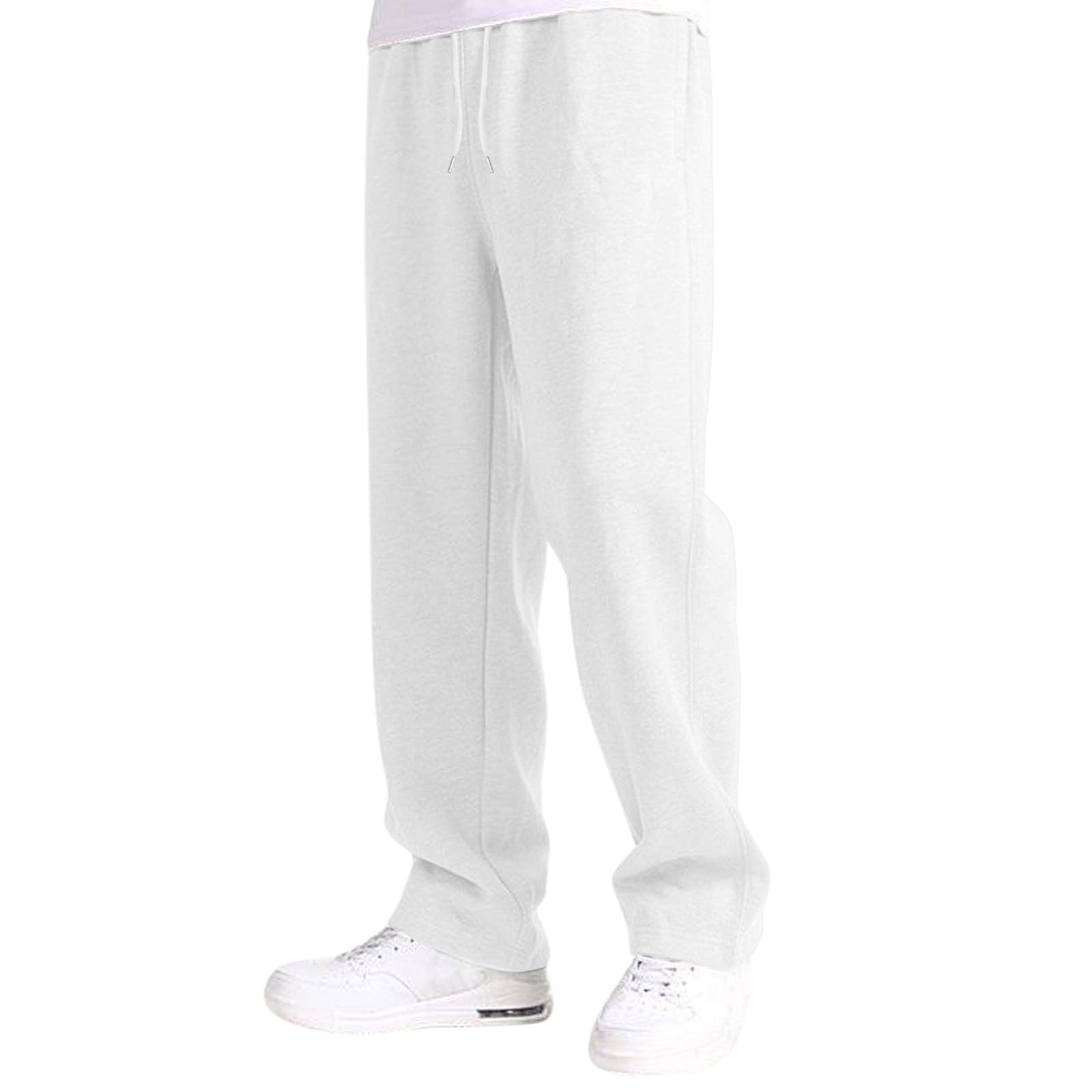 Baggy Joggingbroek voor jongens, katoenen sportbroek, brede pijpen, cargobroek, elastische taille, sweatpants met zakken, losse vrijetijdsbroek, lange sweatbroek, Y2K, hiphop, streetwear, tieners