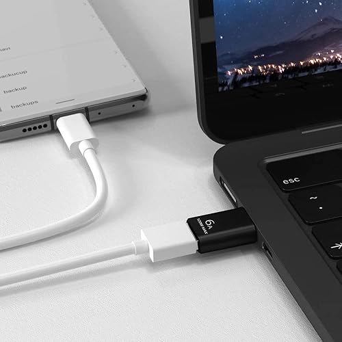 Vista 7 de 3 adaptadores USB-C a USB-A y 3 adaptadores USB-A a USB-C hembra Transferencia de datos SuperSpeed y carga rápida - Compatible con laptop, PC