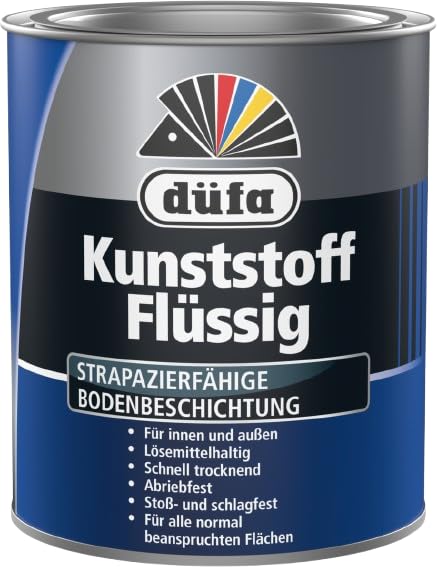 düfa Kunststoff Flüssig RAL 7030 Steingrau 750ml Flüssigkunststoff matt │ Strapazierfähige Bodenbeschichtung
