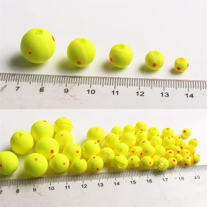 Set de 100 cuentas flotantes bicolor para pesca 6-15 mm miniatura 7