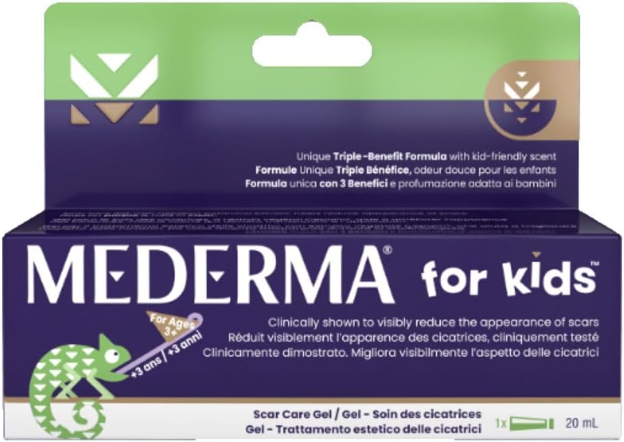 Mederma for Kids – Scar Care Cream – Goes on Purple, Rubs in Clear – Kid-Friendly Scent - 20 ml (Pack of 1)