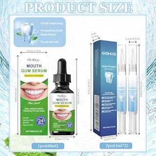 2 pcs Gel per Terapia Delle Gengive+Gocce Di Trattamento Per La Rigenerazione Delle Gengive,Ripristino Delle Gengive Ritirate,Trattamento Delle Gengive Immediato