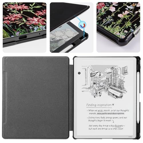 Image of CoBak Case for 11 inch Kindle Scribe 3rd Generation 2025, Kindle Scribe Colorsoft - All New PU Leather Cover with Auto Sleep Wake, Pen Holder for Scribe 11 inch 2025 Released