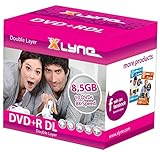 Geschwindigkeit: 8x XLYNE DVD+R DL Double Layer Rohlinge (8,5 GB, 8x Speed, 10er Jewel Case)