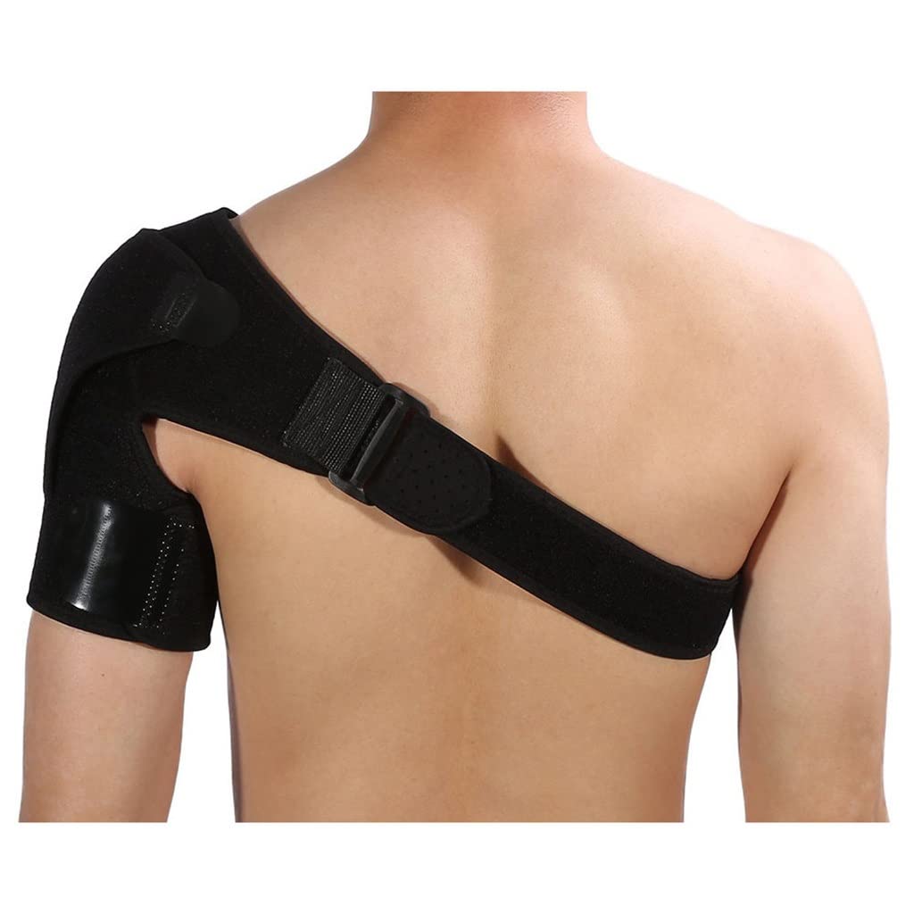 Adjustable Shoulder Support Bandage Protector Brace Joint Injury Strap Guard Wrap Belt (Color : As shown Size : One size)
