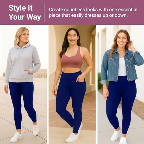 Image of SATINA High Waisted Leggings for Women - Comfortable and Stretchy in Versatile Sizes and Colors