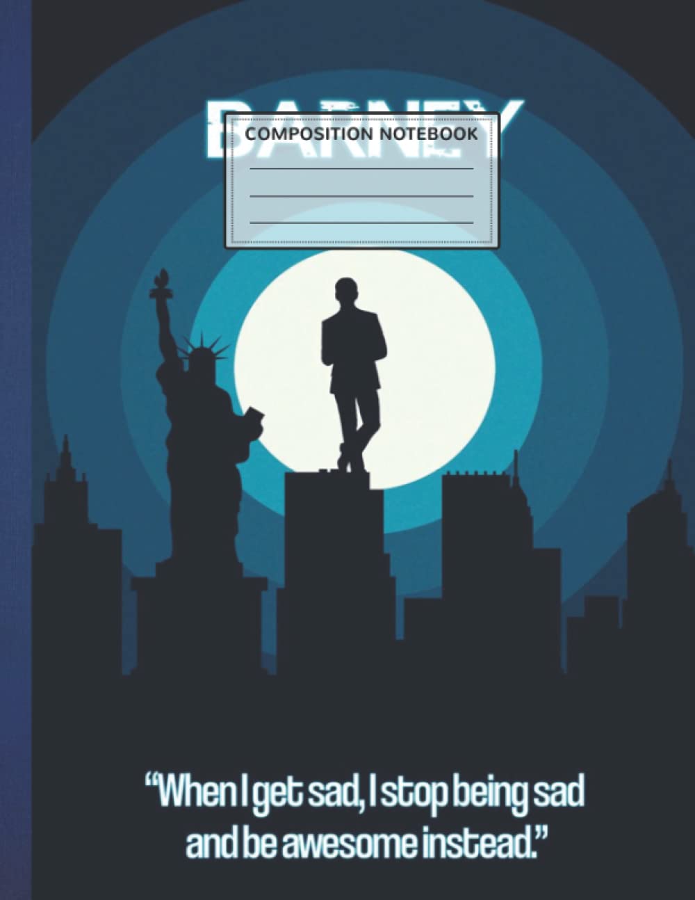 Composition Notebook: Barney Stinson Silhouette 8.5 x 11 Inches, 110 Pages Composition Notebook, Love Notebook, Diary, Writing Journal, Notepad, Journal