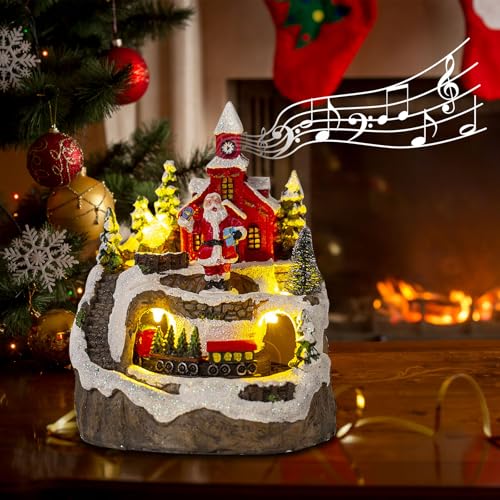 Yallmie Weihnachtsdorf Mit Beleuchtung, 13,5cm Weihnachtsstadt...