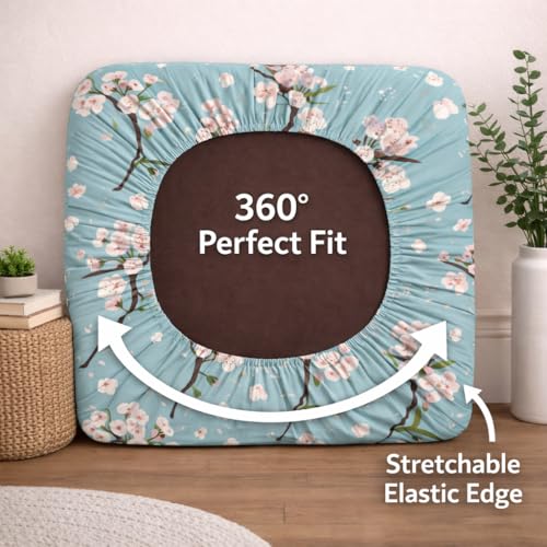 Image of STITCHNEST 'Contour Fit Series' Stretchable Printed Wooden Sofa Cover (Pack of 10) - Elastic Wooden Chair Cover | Wooden Sofa Seat Cover | Size - 20-21 x 20-21 x 3-5 in