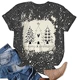 bluse damen weihnachten 🌲Weiches Material --- Das Weihnachtsbaum-Shirt besteht aus weichem Premium-Baumwollmischgewebe, ist weich und atmungsaktiv, hautfreundlich und leicht dehnbar. Es fühlt sich weich und angenehm zu tragen an und hält dich den ganzen Tag über bequem.
