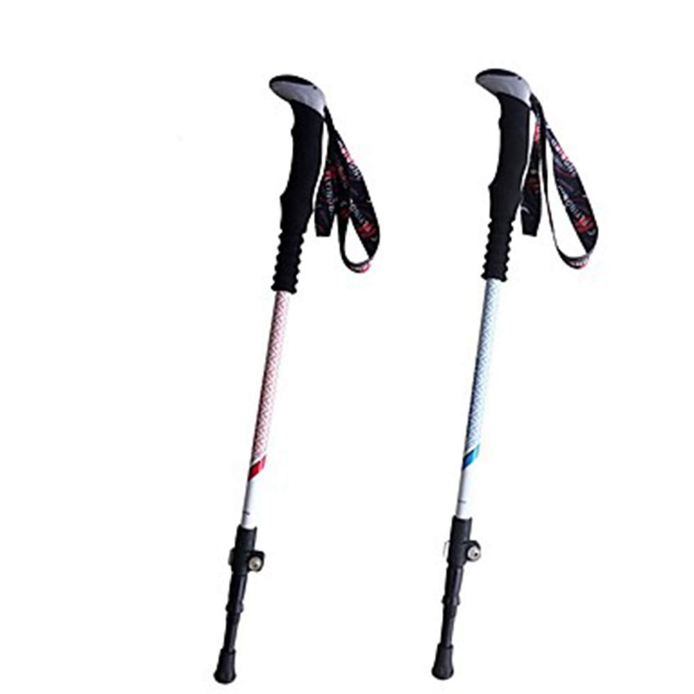 GSP Trekking Pali 3 sezioni Multifunzione Bastoncini da Passeggio Bastone da Trekking Accessori Lega di Alluminio 135cm (53 Pollici) Manopole Regolabili per Esterno in tungsteno