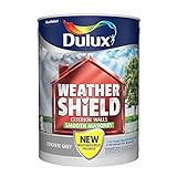 Dulux Weathershield Smooth Masonry Paint Concrete Grey 5L