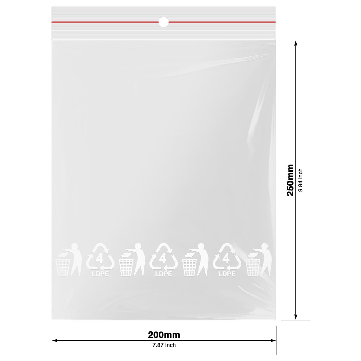 Lot de 400 sachets ZIP 20 x 25 cm - sachet plastique ZIP transparent de qualité supérieure