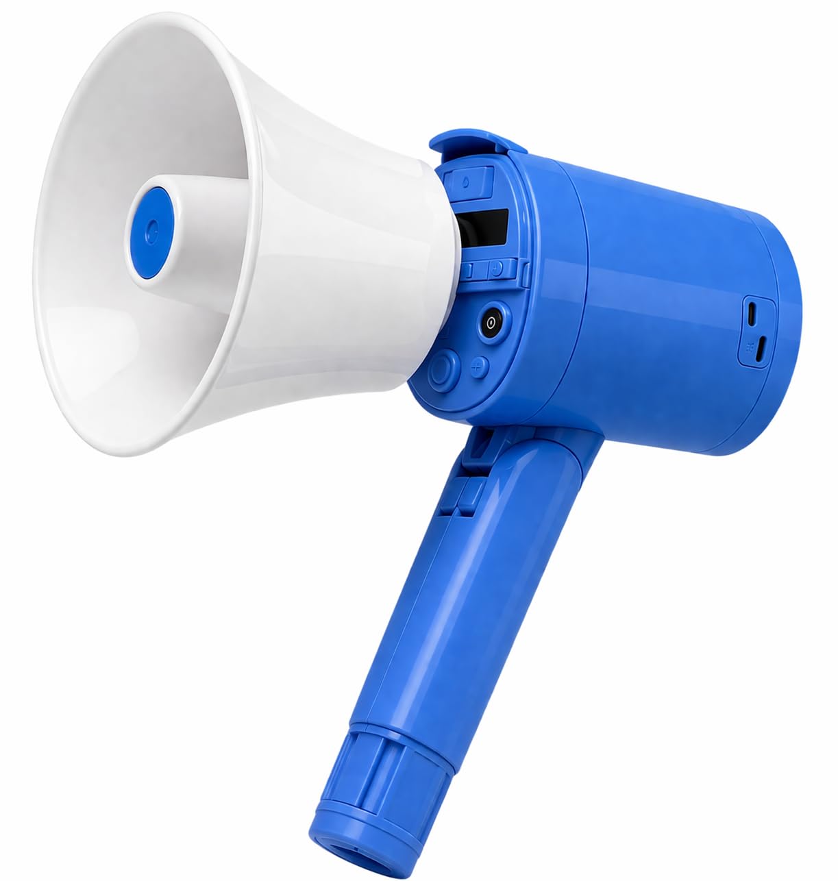 Handheld Megaphone Bullhorn, Purple and White, with Volume Control and Record Button Pack of 1-image-30