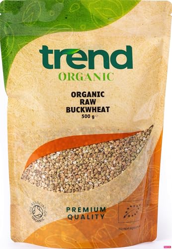 Trend Organic Raw Buckwheat Groats 500g - Nutritious Superfood Rich in Protein and Fibre- Perfect for Sweet and Savoury Dishes Certified Organic Vegan Non-GMO No Additives No Preservatives