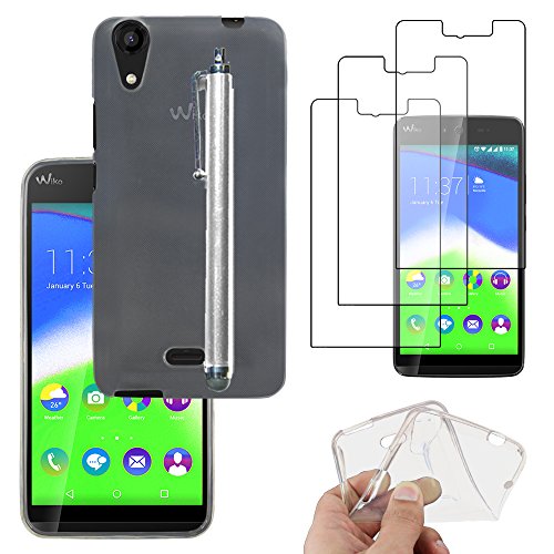 ebestStar - Coque pour Wiko Rainbow Jam 4G, Etui Protection Silicone Transparent Antichoc, Souple Slim + Stylet + 3 Films d'écran, Transparent