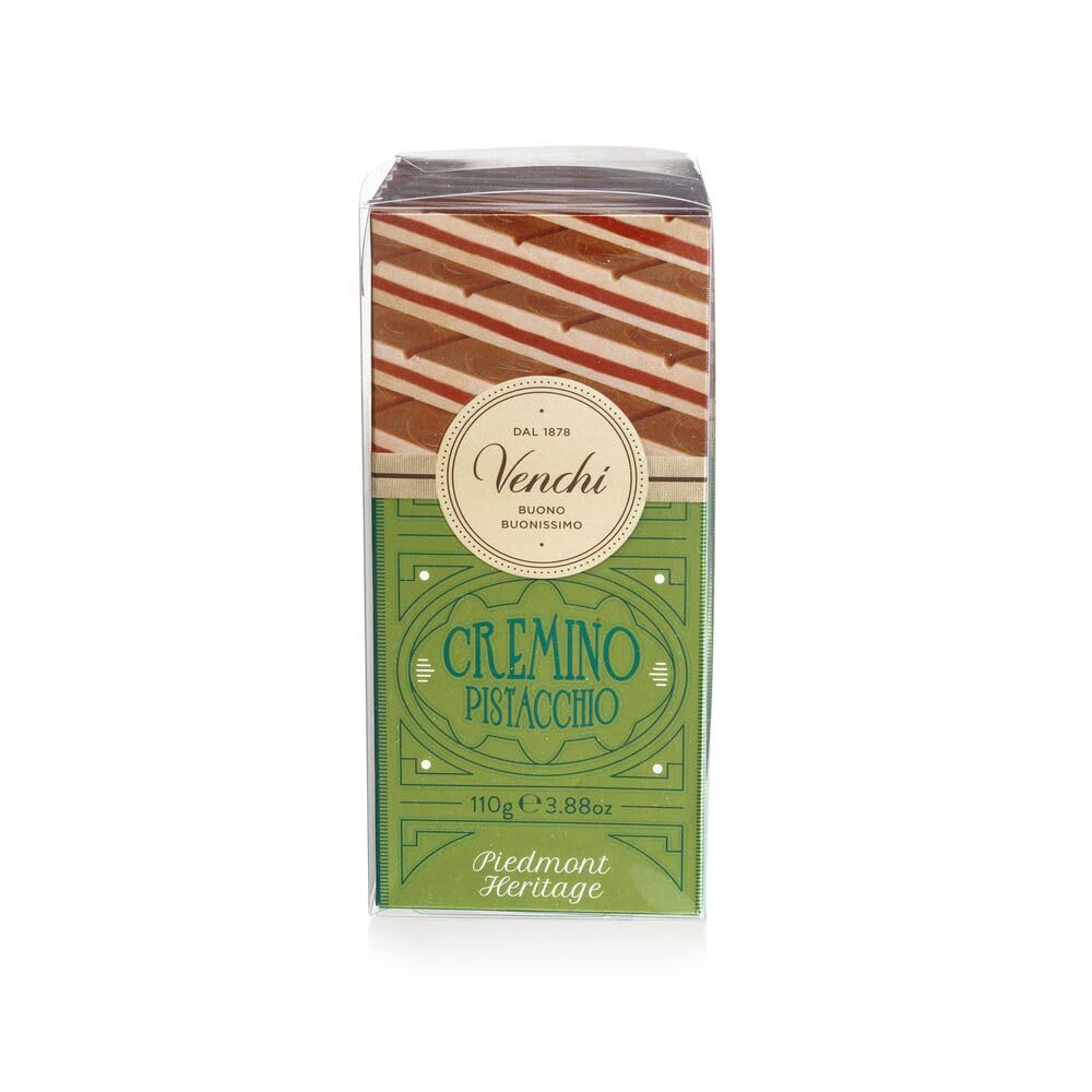Venchi - Kit di 6 Tavolette di Cioccolato Cremino Pistacchio - Cioccolato al Latte e Bianco con Pasta di Pistacchio, 660g - Senza Glutine (Confezione da 2)