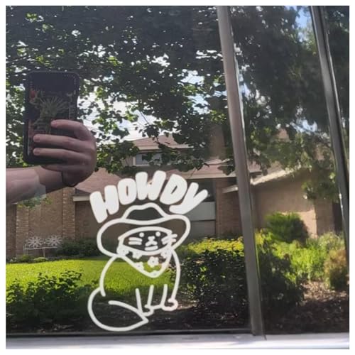 Image of Cowboy Cat Car Stickers - Cute Meowdy Bumper Stickers - Vinyl Car Decals - Waterproof, Weatherproof， Uv Resistant - Funny cat Meme Stickers for - Car, Trucks, Windows, Gifts, Laptop