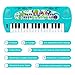 Raimy Mini Keyboard Piano for Kids, 32 Keys Portable Piano Early Learning Educational Electronic Music Keyboard Instrument Toys for 3 4 5 6 Year Old Boys and Girls (Blue)