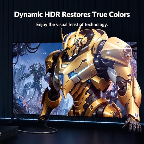 SETMSPACE HDMI Cable [Ultra High Speed HDMI HDMI 2.1 Cable 8K@60Hz | 4K@120Hz, 6.5ft Durable Braided Short HDMI Cord for Gaming Xbox, PS 4/5, Steam Deck, etc -Bandwidth Capability 48Gbps by SETMSPACE - Used condition - Image 3