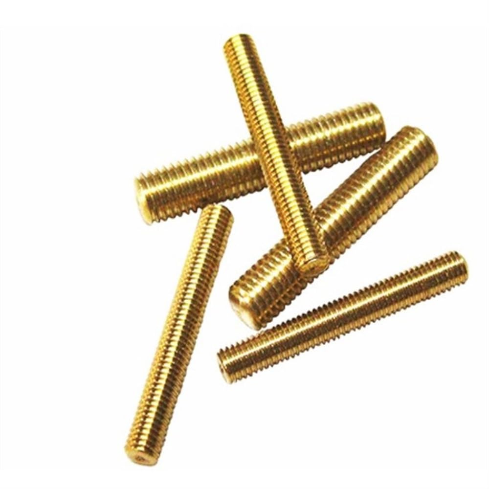 Pręt gwintowany, Kołki metalowe, Nakrętka śruby 2 szt. Mosiężne szpilki prętowe z pełnym gwintem, M4 M5, długość 40 mm, pręt mosiężny z gwintem 200 mm(M4 x 40MM)