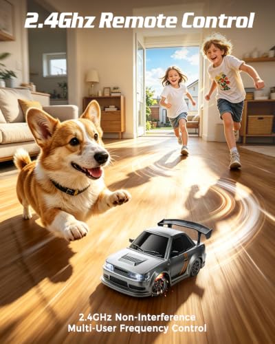 Image of RC Drift Car, Silver Grey 1 /24 Remote Control Drift Car for Adults