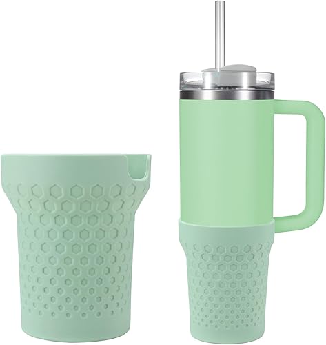 Miniatura 1 de Funda de silicona para Stanley Cup de 30 onzas  20 onzas, funda para botas con accesorios Stanley H2.0 y Quencher Adventure Tumbler (30 oz  20 oz,