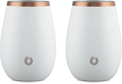 Miniatura 12 de SNOWFOX Copa de vino Grand Pinot de acero inoxidable con aislamiento al vacío de alta calidad, el vino frío se mantiene helado, copas de cóctel sin