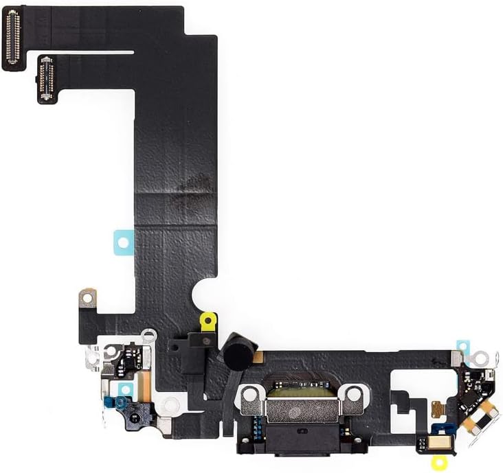 Best Shopper - Replacement Charging Charge Port Flex Cable with Microphone Compatible with iPhone 12 Mini - Black