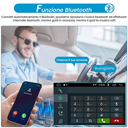 AWESAFE Autoradio 1 Din per Fiat Panda (2013-2020) - Touchscreen 5 pollici, Android 10 (2G+32GB), FM, AM, RDS, GPS, Bluetooth, WIFI, SD, USB, Comandi al volante, Mirror Link