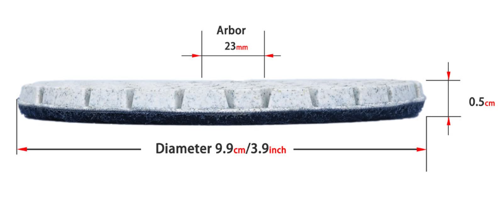 Diamant-Polierpads, 7 STÜCKE 4 Zoll 105mm Super Diamant Polierscheiben Nass/Trocken Polierscheibe for Granit Marmor Stein Schleifscheiben