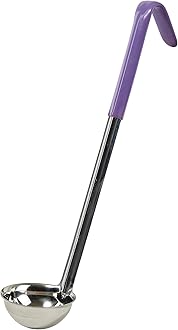 Winco One Piece Stainless Steel Ladle, 2 Ounce, 12.5", Purple