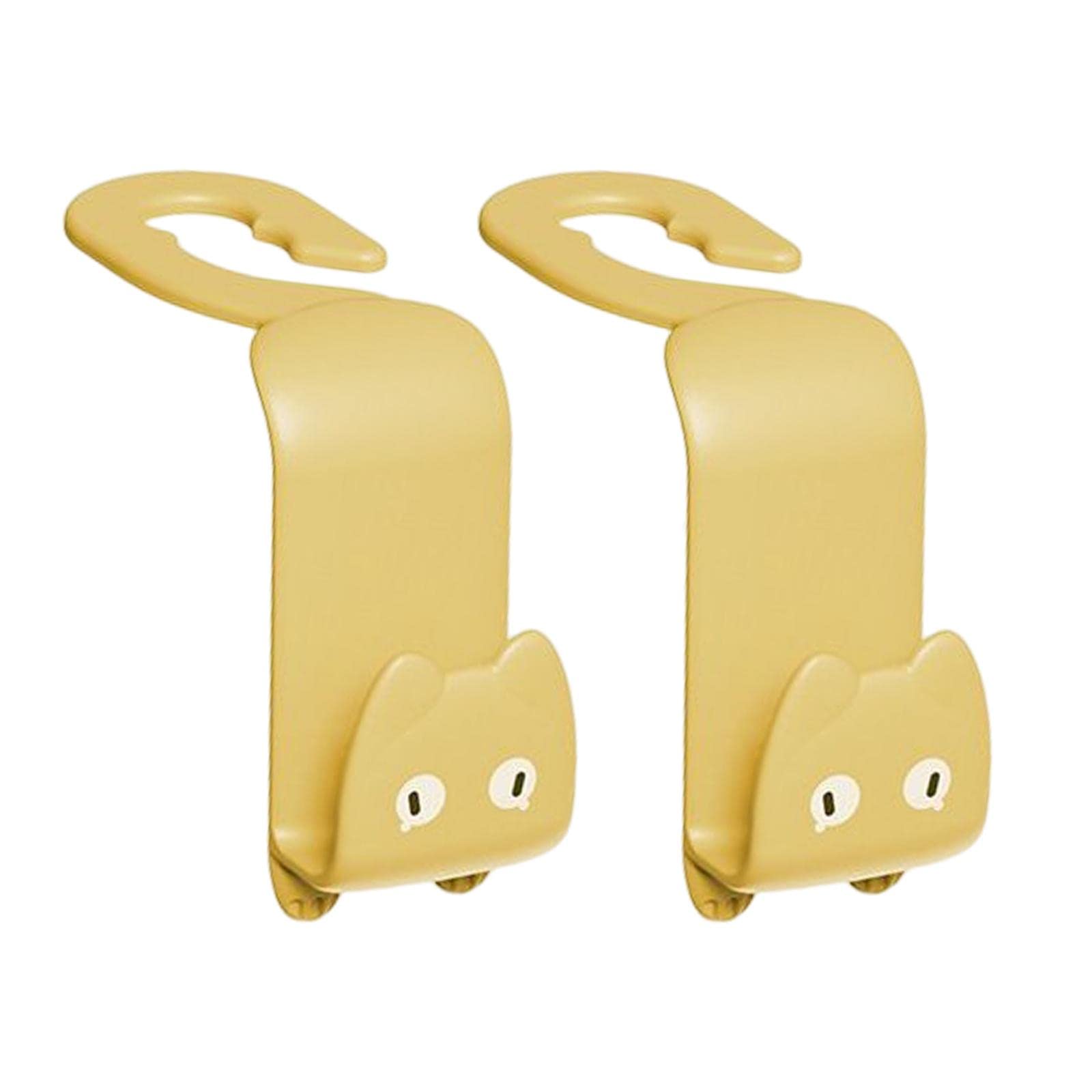 WDWDW Coat Rack with Hooks 2Pcs Back Seat Headrest Hangers,Car Storage for Umbrellas,Grocery Bags,Purses Bags,Handbag