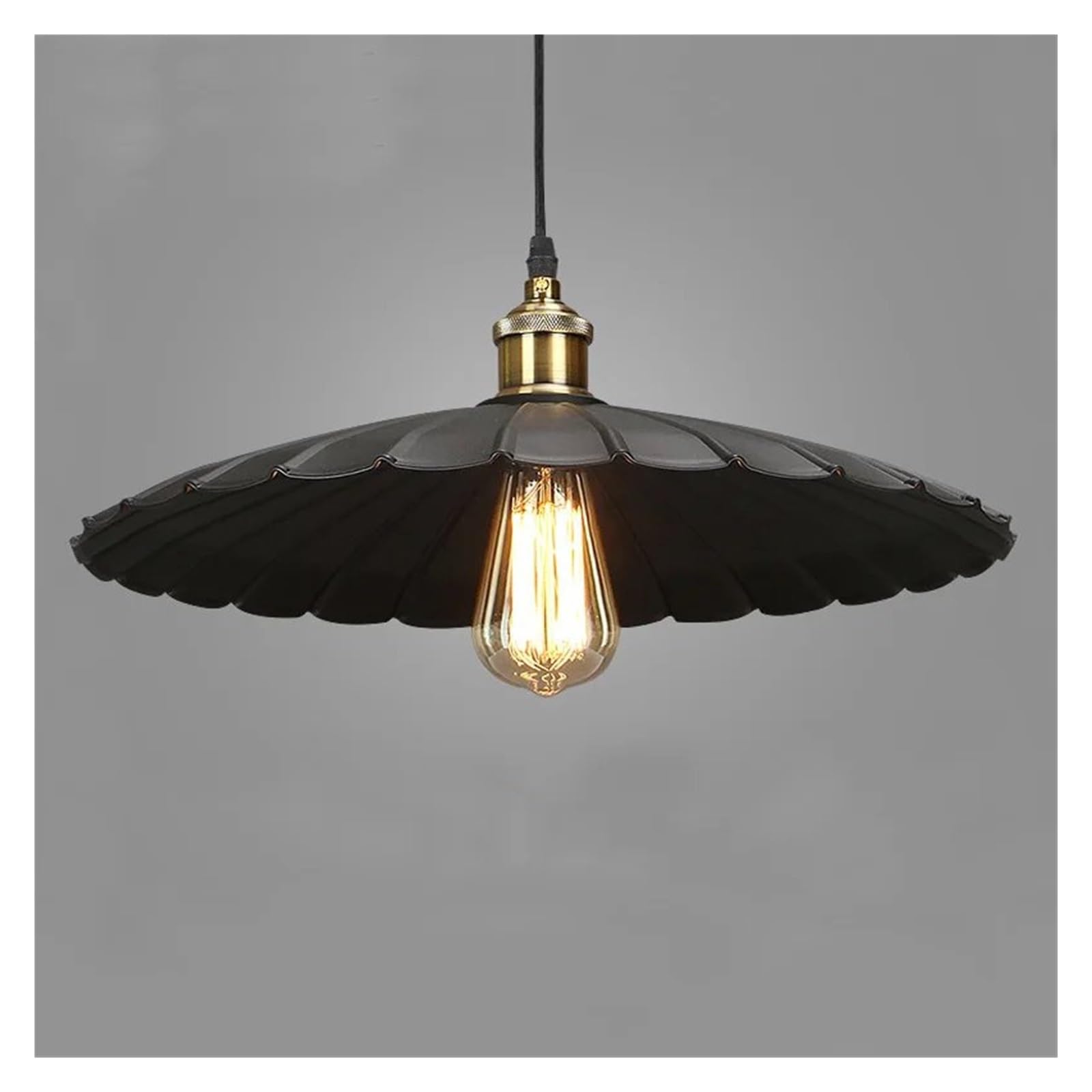 LYMSXAZOU Industrial Chandelier Lamp - Retro Single Head Iron Light Fixture for Cafe, Restaurant, Living Room, Bar