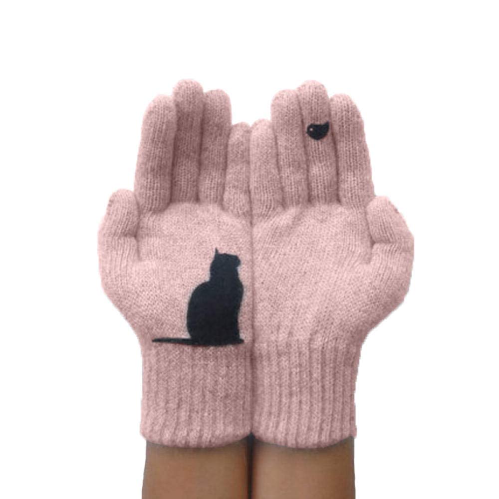 Gants chauds femmes tactiles tricotés avec motif mode, une idée cadeau hiver idéale