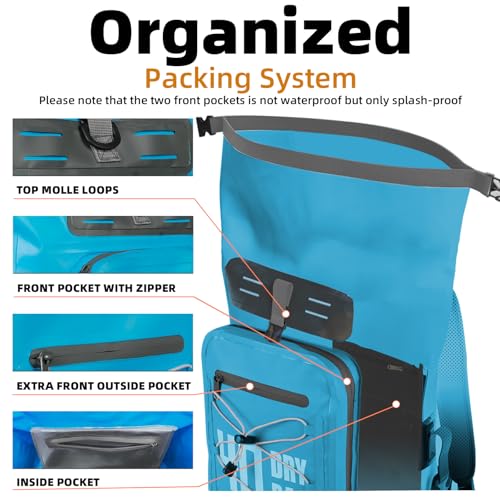 Image of MORXPLOR Dry Bag Waterproof,5L /10L /20L /30L /40L /55L Roll Top Dry Bag Backpack with WaterProof Phone Case for Swim,Kayak