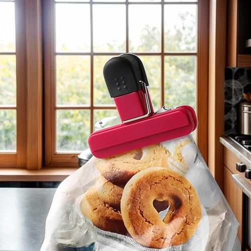Elegance-go Klammern für Tüten,8 Stück Verschlussclips für Beutel für Tüten Verschluss Clips Farbe TüTen Clips Verschlußklemmen für Chips Lebensmittel-Clips für Snacks,Brot Chips,Kaffee Lagerung