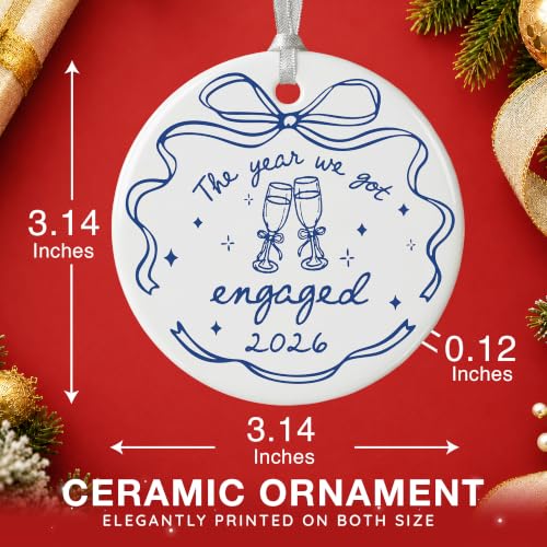 Engagement Gifts for Couples - Engaged Ornament, Fiance Gift, Bride Decor - Image 2
