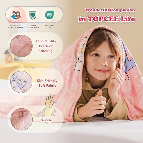 Topcee Weighted Blanket (3 lbs, 36" x 48") Cooling Throw Heavy Blanket for Sleeping Apply to 20-40 lbs, Soft Thick Breathable Blanket with Glass Bead, Easy Care