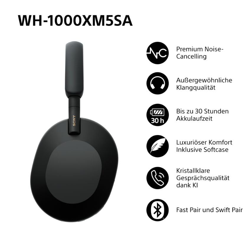 Sony WH‑1000XM5SA Premium Noise‑Cancelling