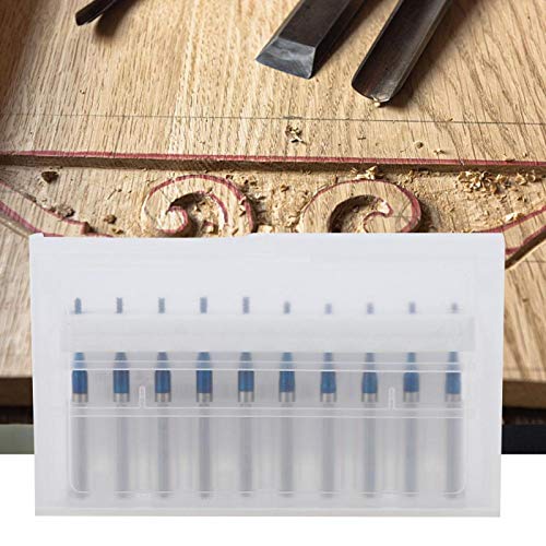 Image of 10Pcs Carbide End Mill Engraving Milling Cutter Blue Corn End Mill Engraving Milling Cutter CNC Router Bits for PCB Machine(1.4mm)
