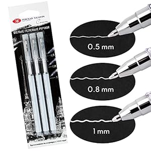 Sonnet Weiße Gelstifte Set - 0.5/0.8/1.0mm