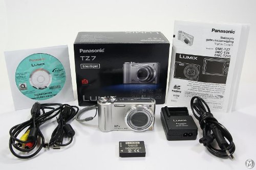Panasonic DMC-TZ7EG-S Digitalkamera (10 Megapixel, 12-fach opt. Zoom, 7,6 cm Display, Bildstabilisator) silber